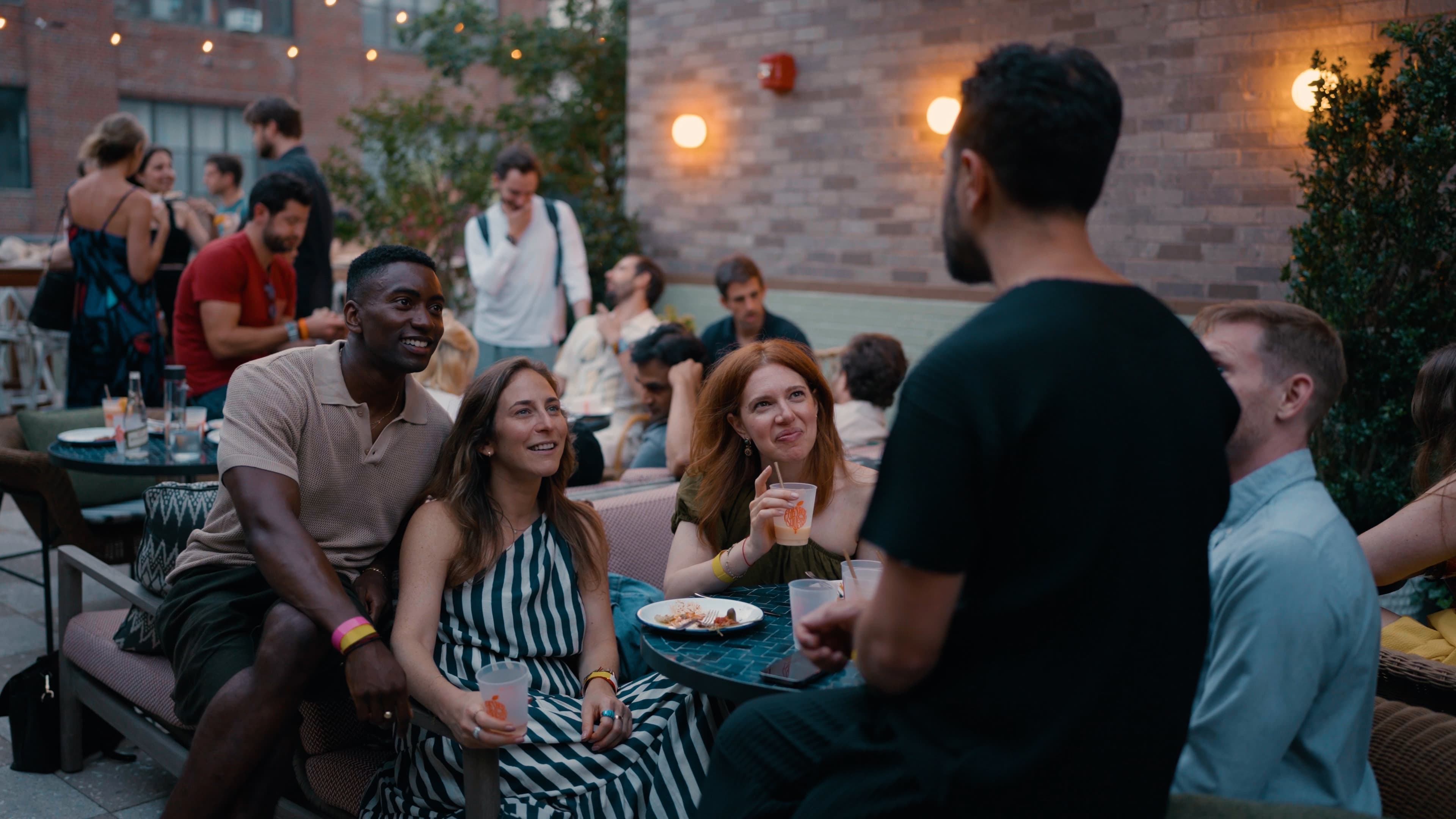 Outdoor dining atmosphere